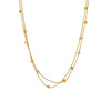 Wholesale Small Square Double Layer Titanium Steel Electroplated Snake Bone Chain Necklace For Women