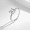 Wholesale Small Square Sugar Ring In Light Luxury Style S925 Sterling Silver With Inlaid Zircon For Women