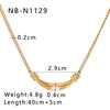 Wholesale Small Stainless Steel And Titanium Steel Pendant Necklace With Inlaid Cat's Eye Stone In Heart And Geometric Shapes 18K Vacuum Plated In Furnace For Women