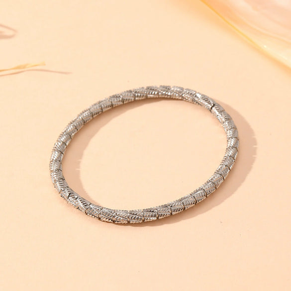 Wholesale Smooth Buckle Bamboo Style Titanium Steel Bracelet With Electroplating