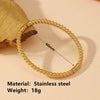 Wholesale Smooth Buckle Bamboo Style Titanium Steel Bracelet With Electroplating