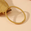 Wholesale Smooth Buckle Bamboo Style Titanium Steel Bracelet With Electroplating