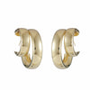 Wholesale Smooth Metal Cshaped Double Earrings In Exaggerated Ins Style With Goldplated Electroplating For Women