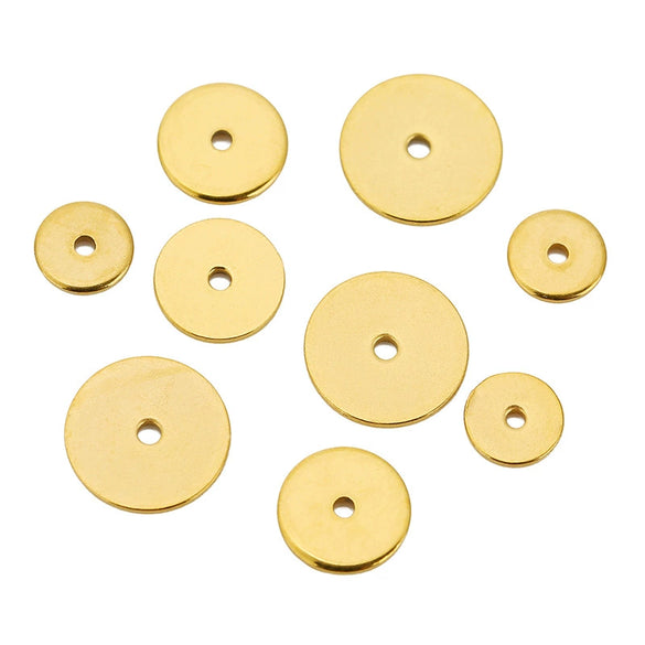 Wholesale Smooth Round Abacus Beads Stainless Steel Bracelet Accessories Jewelry Spacer Beads With Electroplating