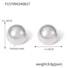 Wholesale Smooth Round Bean Shaped Niche Earrings In Titanium Steel With 18K Gold Plated Electroplating For Women