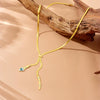 Wholesale Snake Bone Chain Ladies Necklace Stainless Steel Gold Plated Animal Zodiac Style