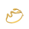 Wholesale Snake Clover Devil's Eye Ring Stainless Steel 18K Gold Plated Geometric Style Electroplating Unisex