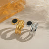 Wholesale Snake Geometric Ring High End Non Fading Adjustable Stainless Steel Hand Jewelry With Electroplating For Women