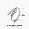 Wholesale Snake Ring Stainless Steel 18K Gold Plated Animal Zodiac Style For Ladies