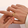 Wholesale Snake Ring Stainless Steel 18K Gold Plated Animal Zodiac Style For Ladies