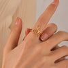 Wholesale Snake Ring Stainless Steel 18K Gold Plated Animals Zodiac Punk Style For Women