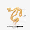 Wholesale Snake Ring Stainless Steel 18K Gold Plated Animals Zodiac Punk Style For Women