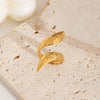 Wholesale Snake Shaped Opening Stainless Steel Personality Ring With Pvd Furnace Vacuum Real Gold Plating And Geometric Pattern