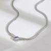 Wholesale Snake Zircon Necklace Stainless Steel Geometric Pattern Electroplated Snake Bone Chain Unisex Fashion Accessory
