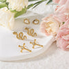 Wholesale Snakeshaped Electroplated Stainless Steel Earrings With Geometric And Zodiac Patterns For Women