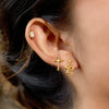 Wholesale Snakeshaped Electroplated Stainless Steel Earrings With Geometric And Zodiac Patterns For Women