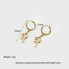 Wholesale Snakeshaped Geometric Stainless Steel 14K Gold Plated Earrings For Women