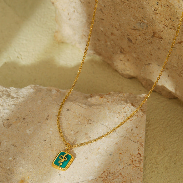Wholesale Snakeshaped Religious Element Stainless Steel Necklace With Electroplating Treatment