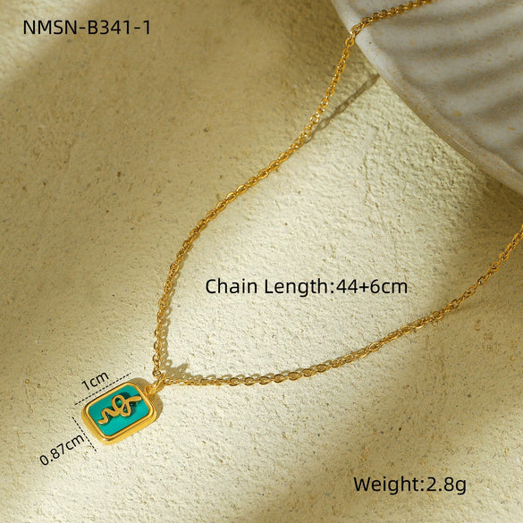 Wholesale Snakeshaped Religious Element Stainless Steel Necklace With Electroplating Treatment