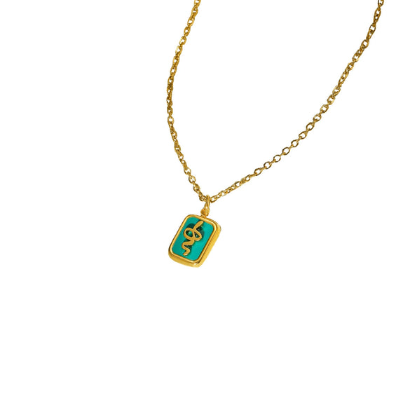 Wholesale Snakeshaped Religious Element Stainless Steel Necklace With Electroplating Treatment