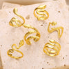 Wholesale Snakeshaped Stainless Steel Ring With Electroplating Geometric And Animal Zodiac Design
