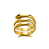 Wholesale Snakeshaped Stainless Steel Ring With Electroplating Geometric And Animal Zodiac Design