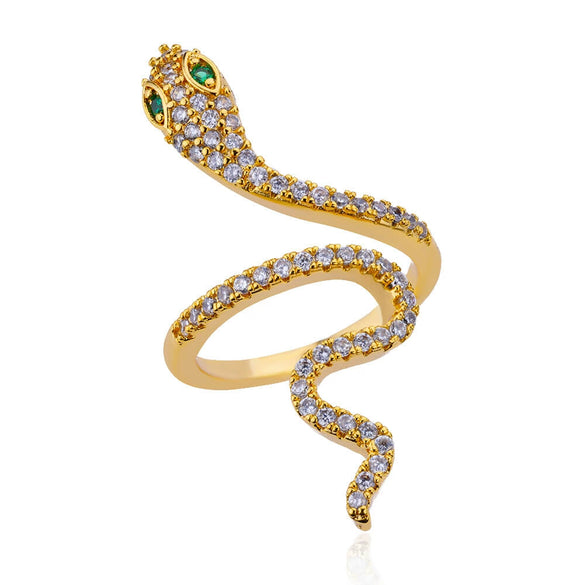 Wholesale Snakeshaped Stainless Steel Ring With Electroplating Geometric And Animal Zodiac Design