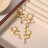 Wholesale Snakeshaped Titanium Steel And Stainless Steel Earrings For Women With Animal Pattern And Electroplating Treatment Personality Style