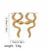 Wholesale Snakeshaped Titanium Steel And Stainless Steel Earrings For Women With Animal Pattern And Electroplating Treatment Personality Style