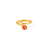 Wholesale Snakeshaped Titanium Steel Ring Inlaid With Color Natural Stone Electroplated Light Luxury For Ladies