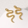 Wholesale Snakeshaped Titanium Steel Stud Earrings With Electroplating Punk And Niche Fashion Nonfading Unisex