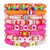 Wholesale Soft Clay Bracelet Set Geometric Polymer Ccb Handmade Unisex Friendship Couple Bracelet