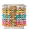 Wholesale Soft Clay Copper Beads Acrylic Geometric Handmade Unisex Bracelet