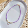 Wholesale Soft Pottery And Organic Glass Women's Bohemian Handmade Beaded Natural Love Pendant Necklace With Geometric Styling And Handwoven Treatment