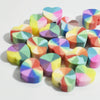 Wholesale Soft Pottery Beads Heart Shaped Mixed Colorful Gradient Diy Bracelet Beaded Jewelry Accessories With Baking Paint