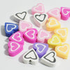 Wholesale Soft Pottery Beads Heart Shaped Mixed Colorful Gradient Diy Bracelet Beaded Jewelry Accessories With Baking Paint
