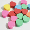 Wholesale Soft Pottery Beads Heart Shaped Mixed Colorful Gradient Diy Bracelet Beaded Jewelry Accessories With Baking Paint