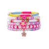 Wholesale Soft Pottery Flower Shell Elastic Bracelet For Women Electroplated Preppy Style