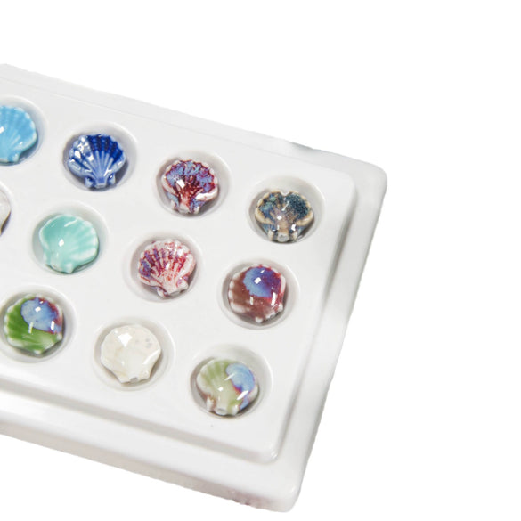 Wholesale Soft Pottery Fresh Shell Ceramic Scallop Loose Beads For Diy Jewelry Pendant Bracelet Accessories
