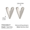 Wholesale Sophisticated Heart Shape Gold Plated Stainless Steel Earrings For Women