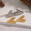 Wholesale Sophisticated Heart Shape Gold Plated Stainless Steel Earrings For Women