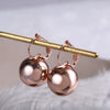 Wholesale Spherical Copper Earrings With Geometric Design And Diamond Treatment For Women