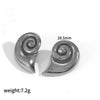 Wholesale Spiral Titanium Steel And Stainless Steel Earrings With 18K Gold Electroplated Drop Shape Design For Women
