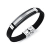Wholesale Sports Bracelet Stainless Steel Silicone Geometric Design For Men