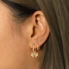 Wholesale Sports Style Asymmetric Star And Moon Zircon Earrings Threepiece Set Copper 14K Gold Ear Needle Electroplated