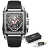 Wholesale Sports Watch Alloy Plastic Square Hollow Quartz Men's Business Style