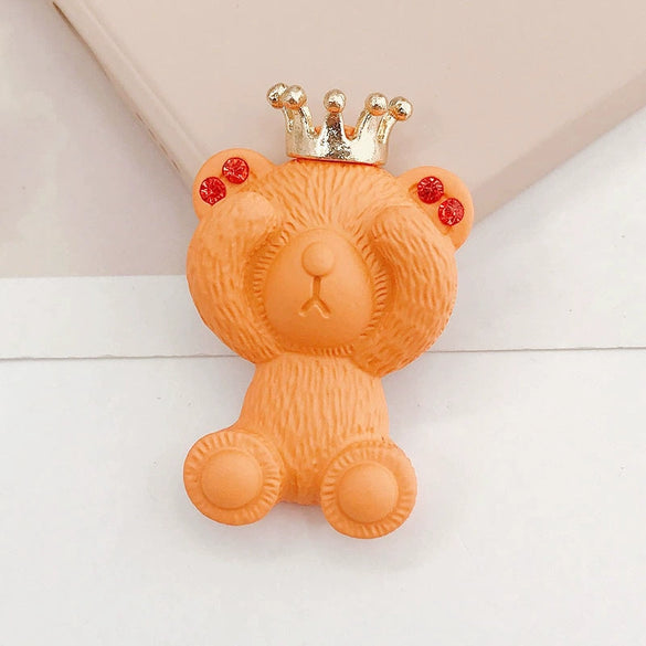 Wholesale Spray Paint Zinc Alloy Rhinestone Bear Headdress And Shoe Flower Jewelry Accessories