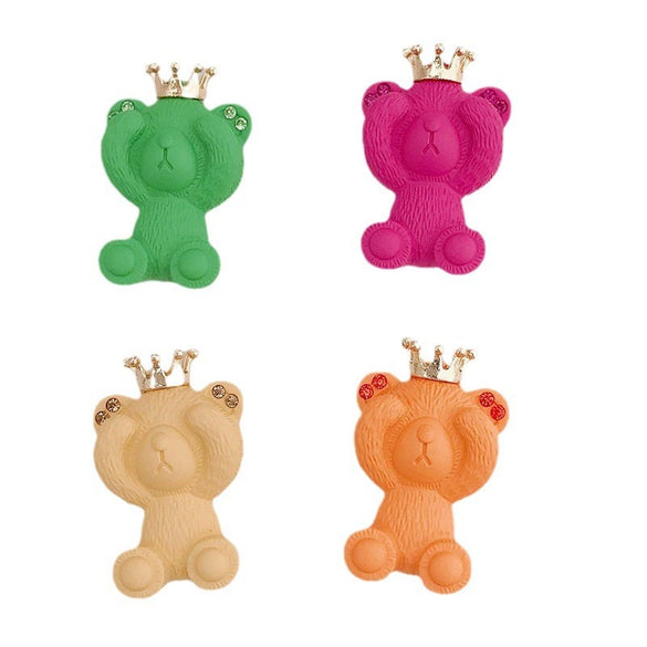 Wholesale Spray Paint Zinc Alloy Rhinestone Bear Headdress And Shoe Flower Jewelry Accessories