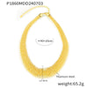 Wholesale Spring Trend Collar With Personality Exaggerated Design Sense Titanium Steel Electroplated 18K Gold Geometric Style