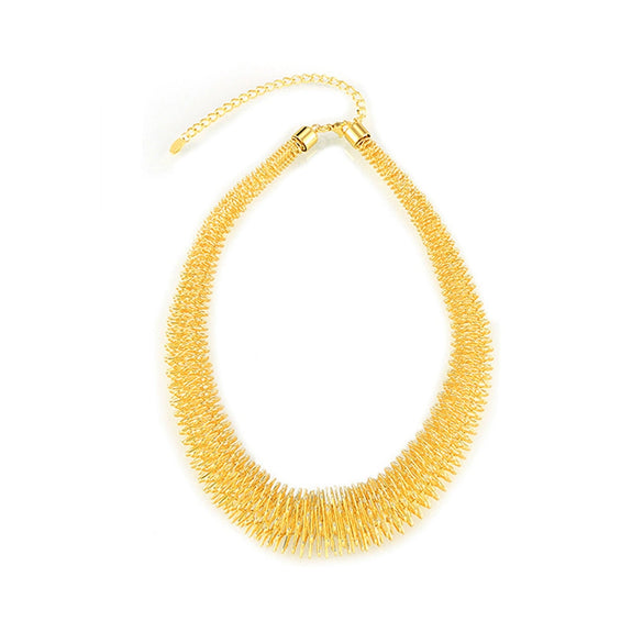 Wholesale Spring Trend Collar With Personality Exaggerated Design Sense Titanium Steel Electroplated 18K Gold Geometric Style